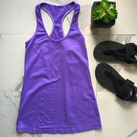 lululemon athletica Tops - Lululemon Purple Racerback Tank Top
